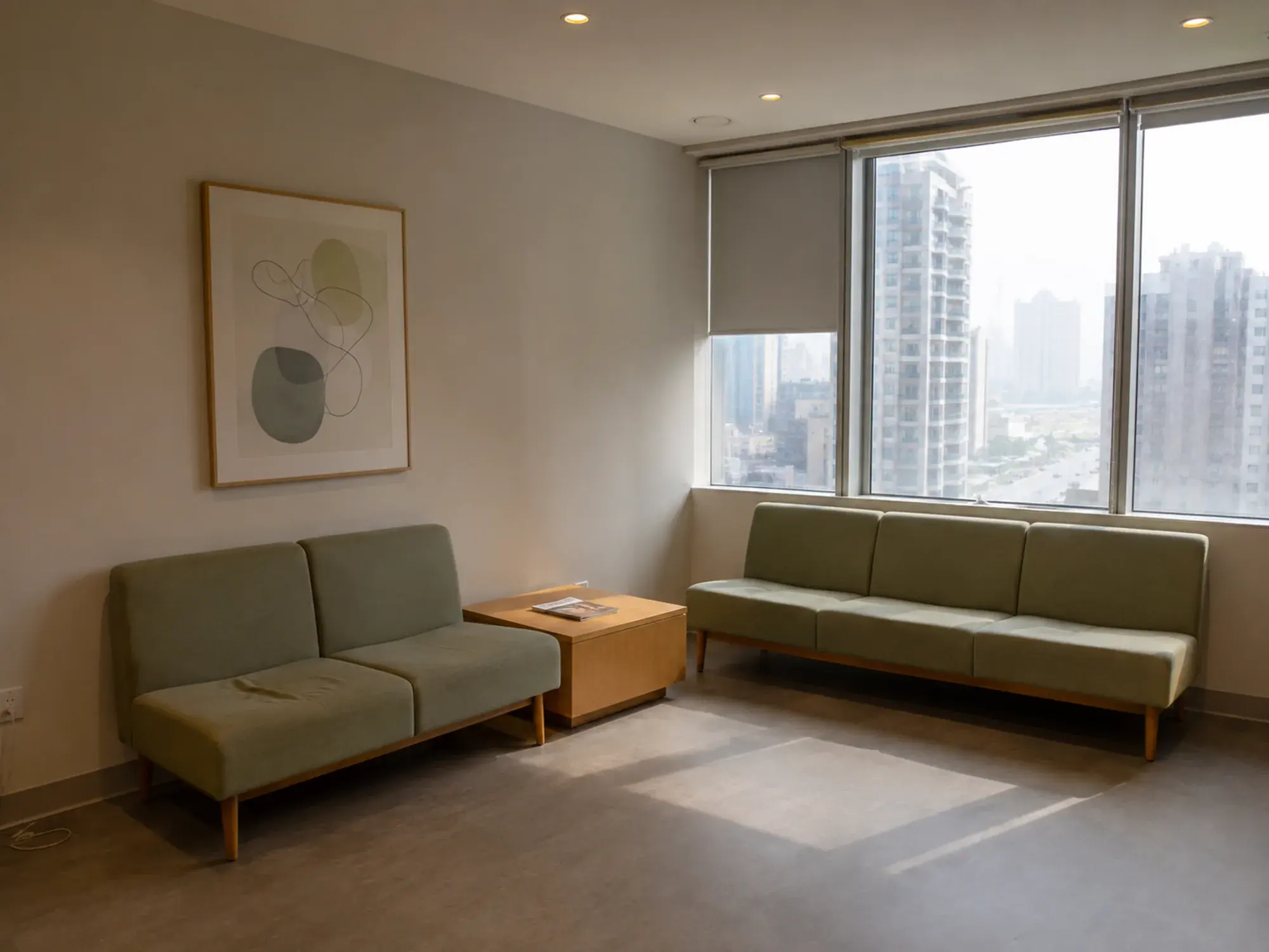 Waiting Area Under a Tower Window