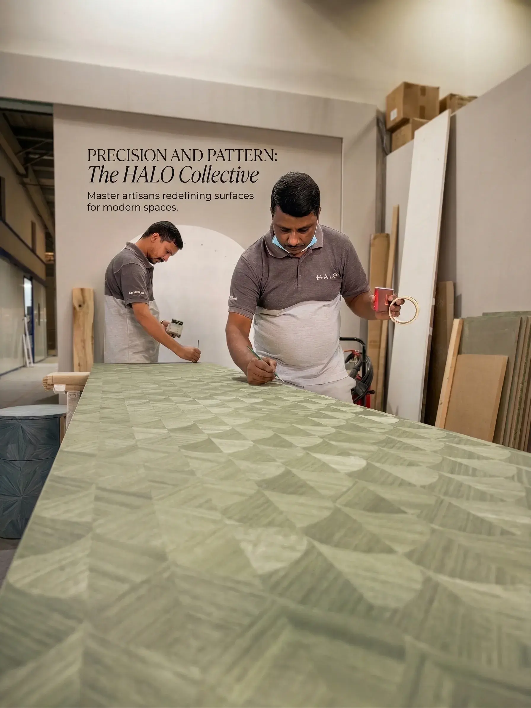 CNC precision cutting and custom joinery production Halo Dubai
