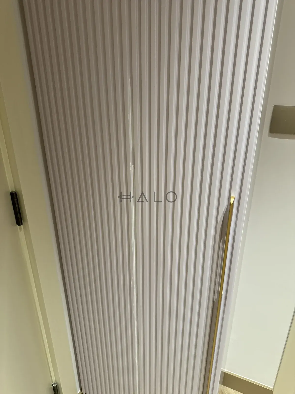 Fluted cabinet panel detail — Meydan, Halo Interiors