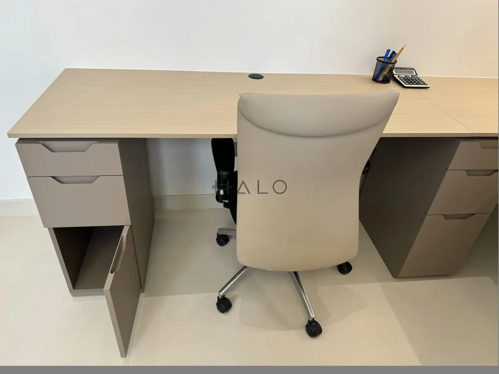 Office desk and drawer unit — USH / Nshama, Halo Interiors