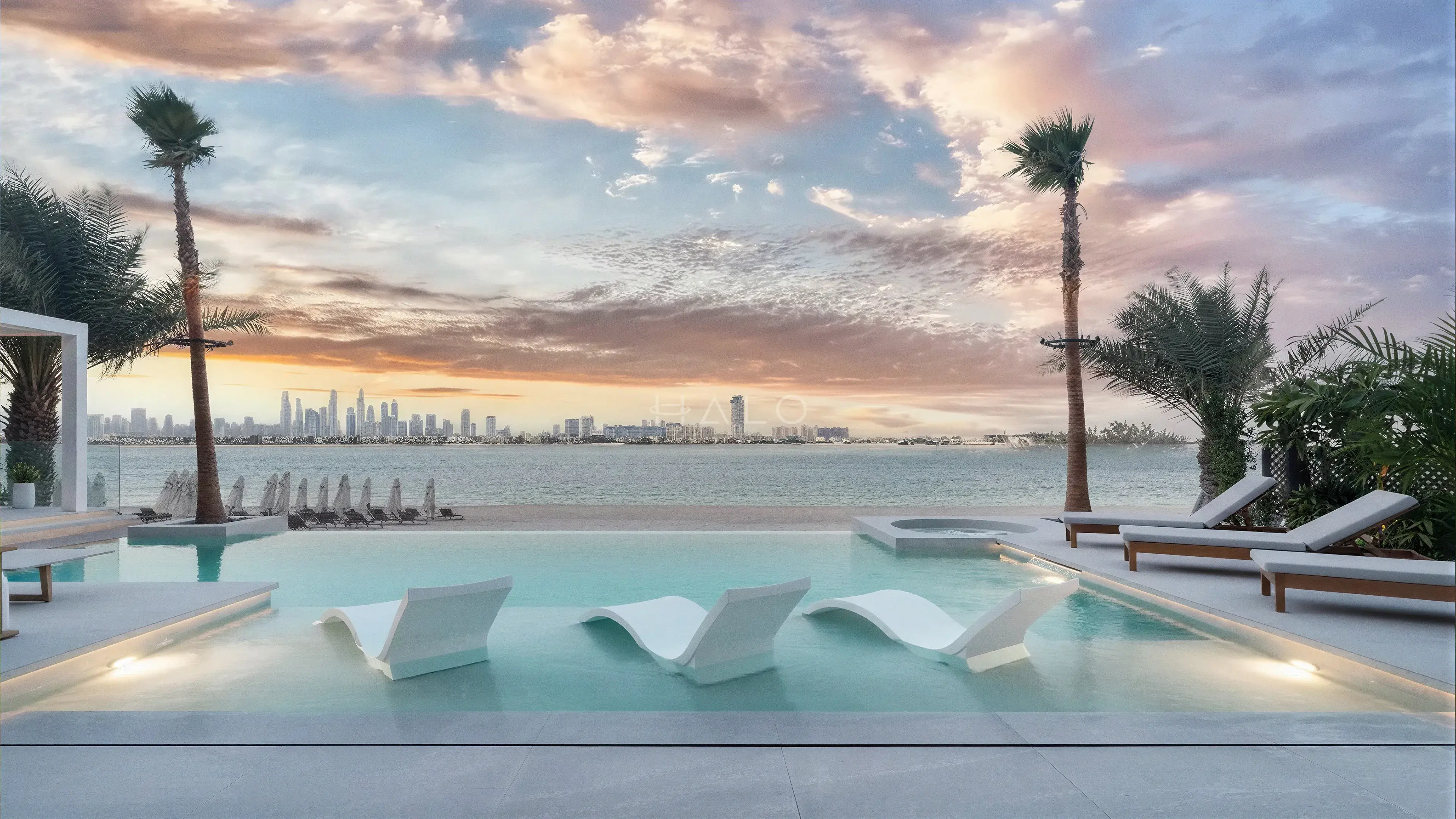 Renovated villa swimming pool with new coping and pool deck