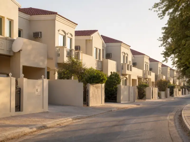 Townhouse street in The Springs, Dubai
