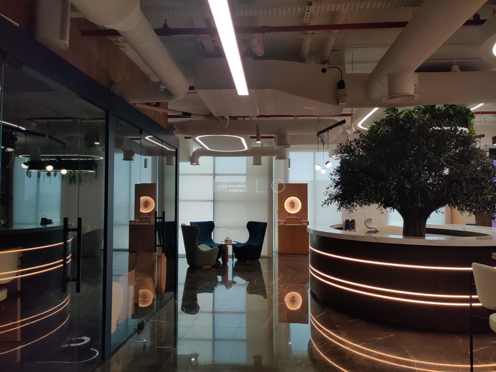 Collaboration zone in a renovated Dubai commercial office — portfolio view 09