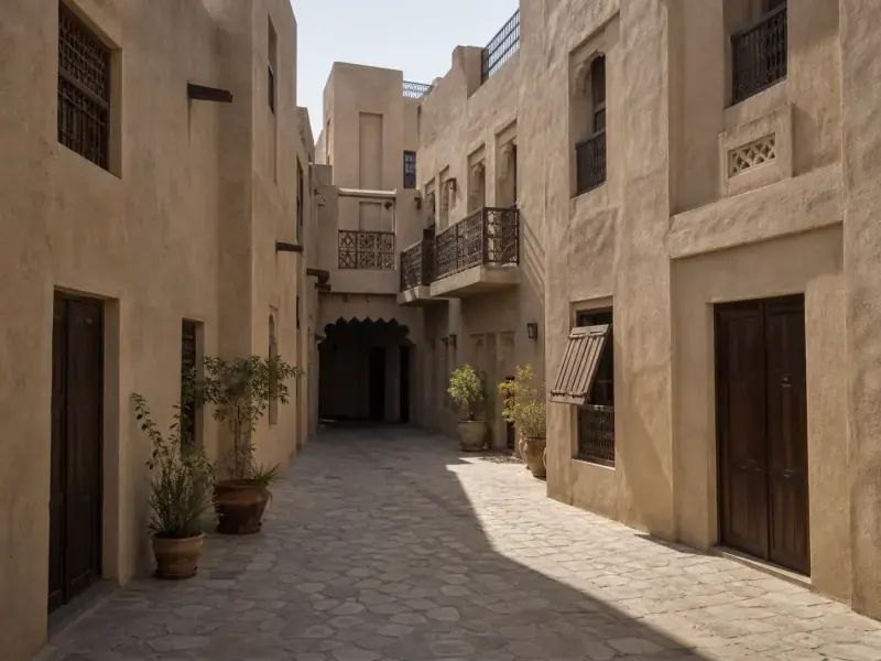 Low-rise Old Town residential lane in Downtown Dubai