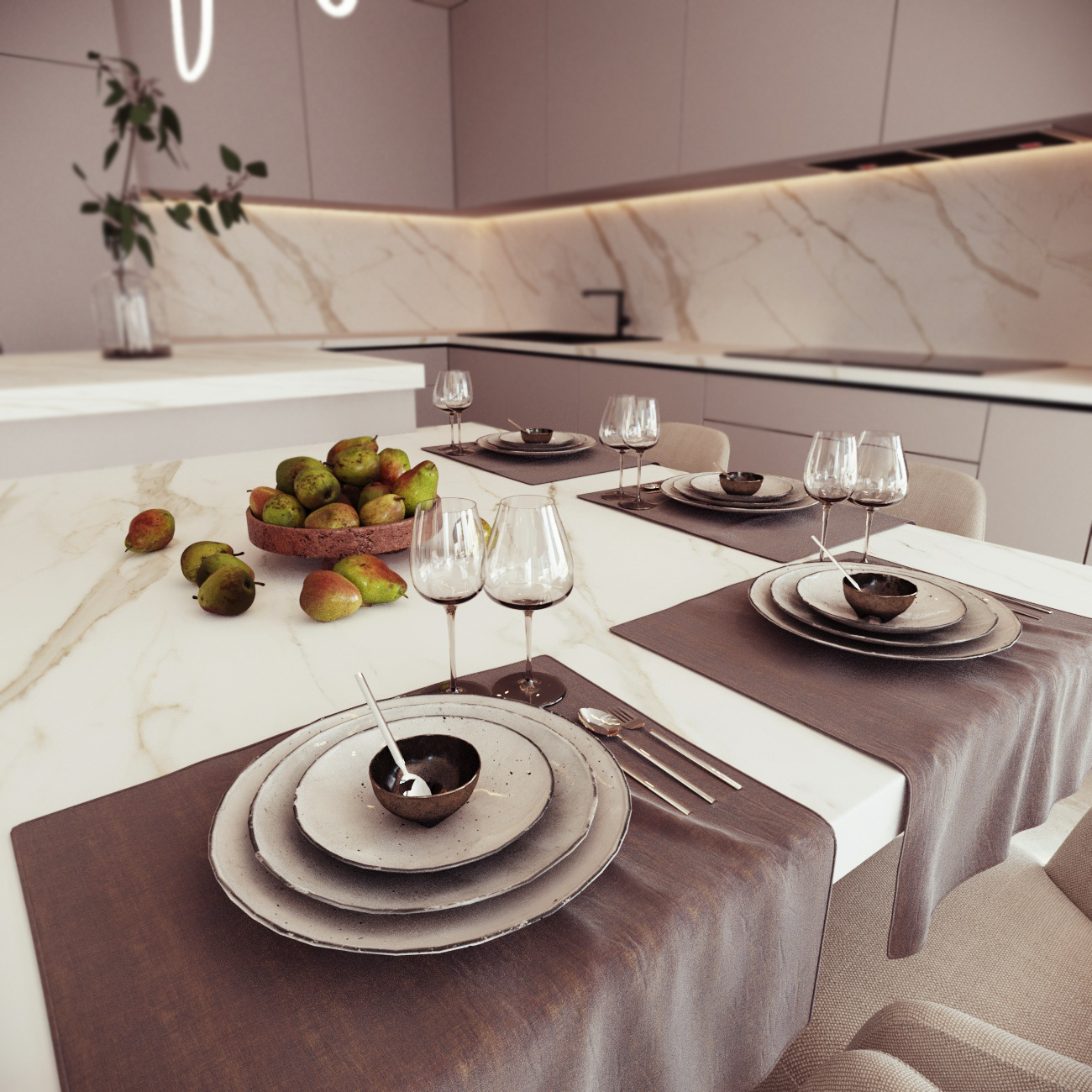 Downtown — Contemporary 3D render preview